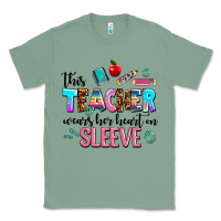 Sage this teacher wears her heart on sleeve Classic Tee - AdoDesignShop