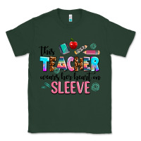 Sports Green this teacher wears her heart on sleeve Classic Tee - AdoDesignShop