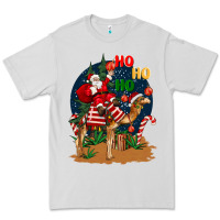 Dove Grey Christmas  camel with Santa Premium Tee - BarkalooDesign