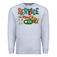 Heather Grey service mode on Premium Sweatshirt - NancyCooperArtShop