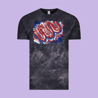 Patriotic Tie Dye Background Vintage Tee Designed By Cowgirlartshop