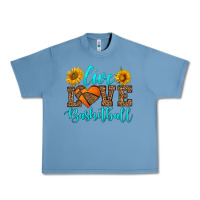 Pebble Blue live love basketball Urban Heavy Tee - HRA Design Shop