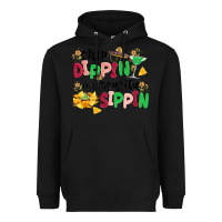 Black chip dippin' margarita sippin Heavyweight Hoodie - MaliasSmallBusiness