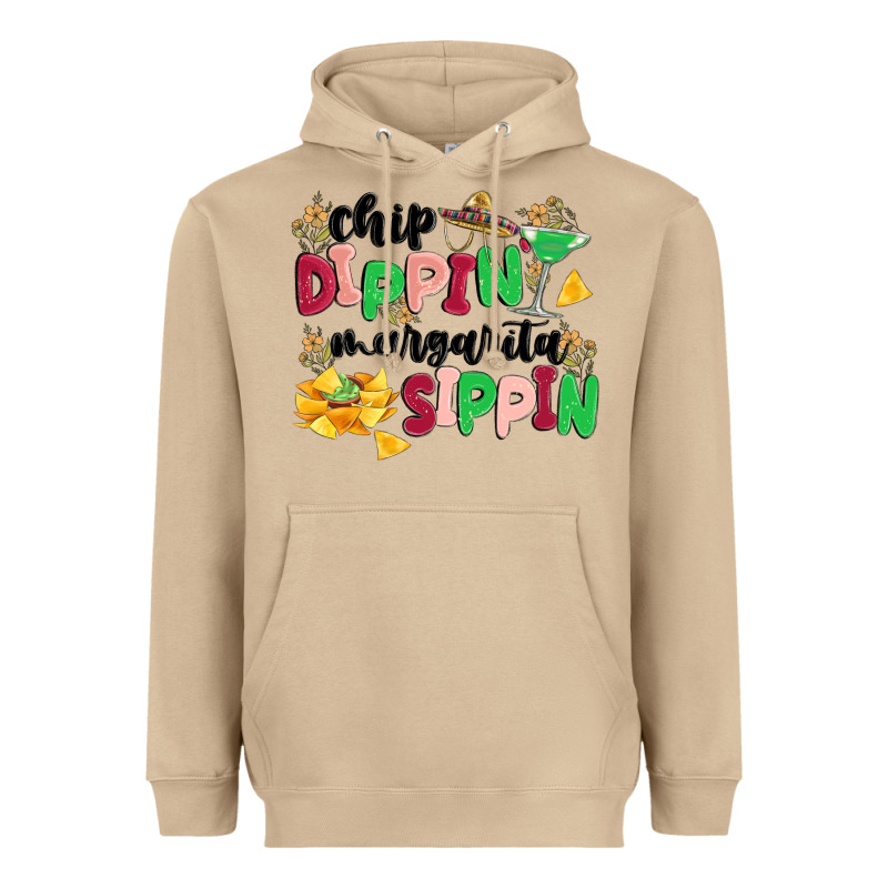 Chip Dippin' Margarita Sippin Heavyweight Hoodie by MaliasSmallBusiness | Teevron
