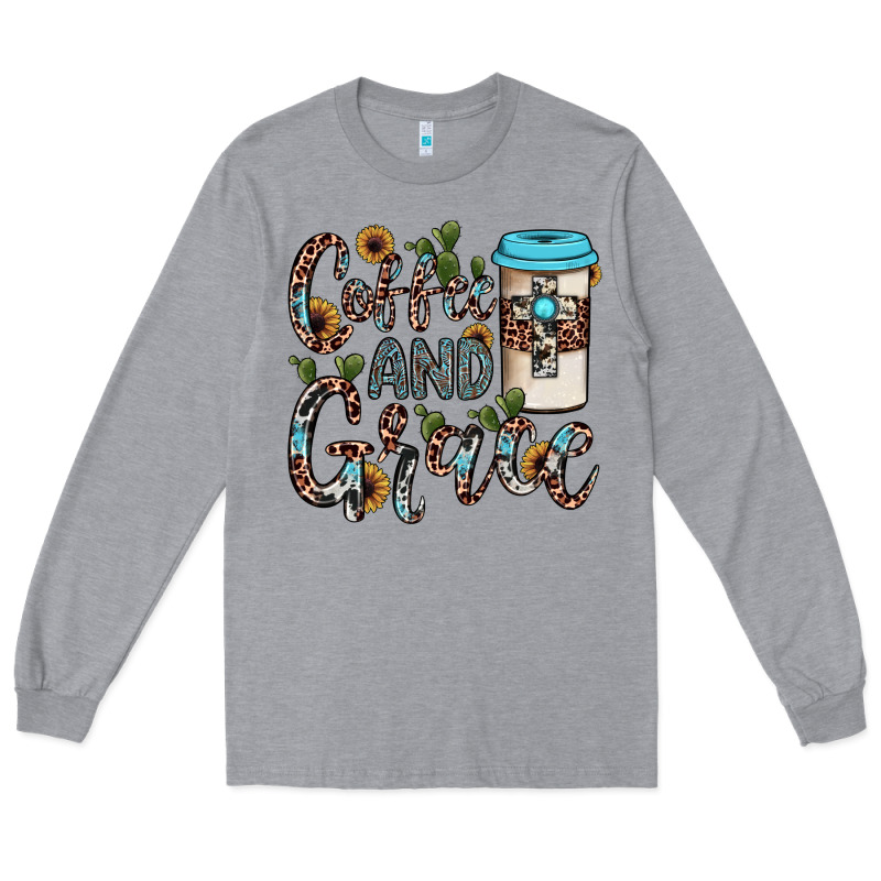 Coffee And Grace Long Sleeve Tee by JahusDesignShop | Teevron