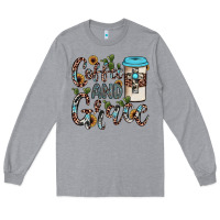 Heather Grey coffee and grace Long Sleeve Tee - JahusDesignShop