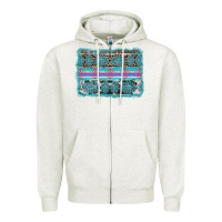 Oatmeal Heather turquoise gemstone background Zipper Hoodie - AdoDesignShop