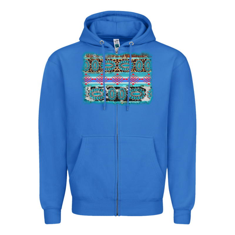 Turquoise Gemstone Background Zipper Hoodie by AdoDesignShop | Teevron