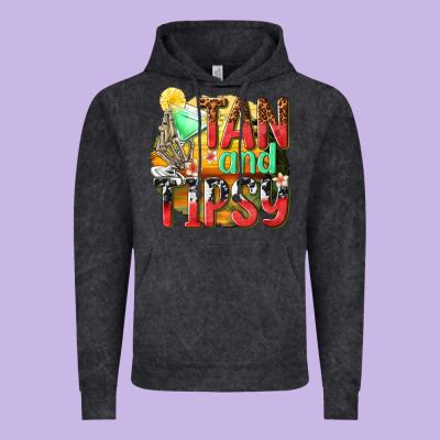 Tan And Tipsy Vintage Hoodie Designed By Texasbilliewilder