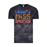 Cloud Black Little miss America Vintage Tee - Neo Western