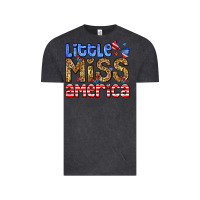 Vintage Black Little miss America Vintage Tee - Neo Western