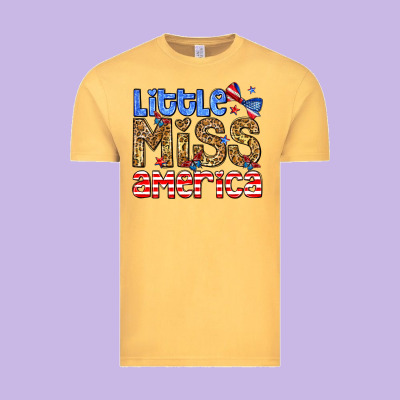Little Miss America Vintage Tee Designed By Neo Western