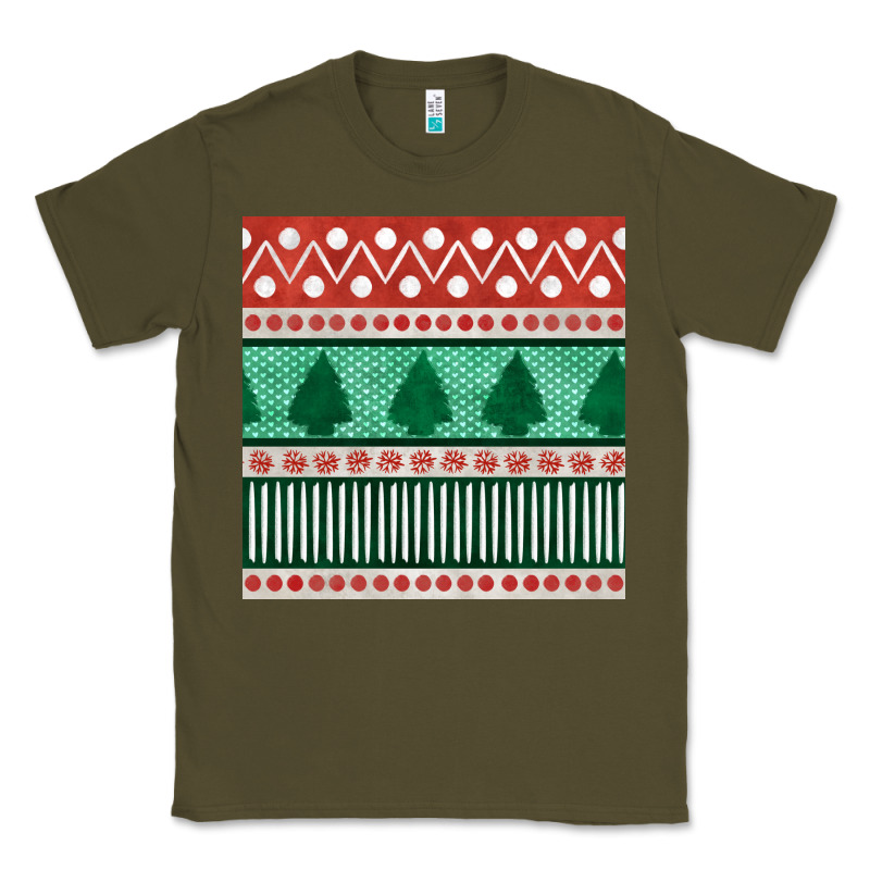 Christmas Trees Hand Drawn Seamless Pattern Classic Tee by BundleAndBundleShop | Teevron