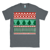 Charcoal Heather christmas trees hand drawn seamless pattern Classic Tee - BundleAndBundleShop