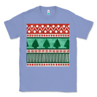 Colony Blue christmas trees hand drawn seamless pattern Classic Tee - BundleAndBundleShop