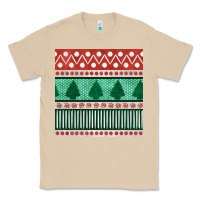 Mushroom christmas trees hand drawn seamless pattern Classic Tee - BundleAndBundleShop