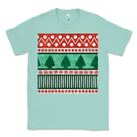 Seafoam christmas trees hand drawn seamless pattern Classic Tee - BundleAndBundleShop