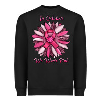 Black in october we wear pink sunflower Heavyweight Sweatshirt - RanaPortraitStore