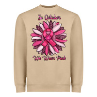 Mushroom in october we wear pink sunflower Heavyweight Sweatshirt - RanaPortraitStore