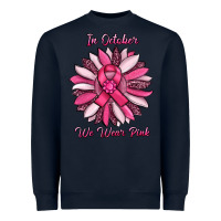 Navy in october we wear pink sunflower Heavyweight Sweatshirt - RanaPortraitStore