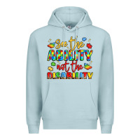 Blue Mist see the ability not the disability Premium Hoodie - LillyAllenDesigns