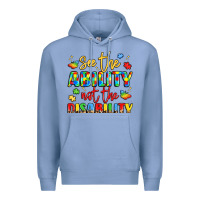 Colony Blue see the ability not the disability Premium Hoodie - LillyAllenDesigns