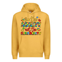 Mustard see the ability not the disability Premium Hoodie - LillyAllenDesigns