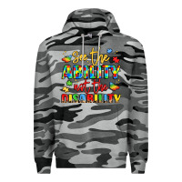 Slate Camo see the ability not the disability Premium Hoodie - LillyAllenDesigns