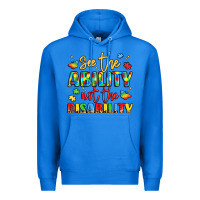 True Royal see the ability not the disability Premium Hoodie - LillyAllenDesigns