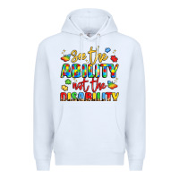 White see the ability not the disability Premium Hoodie - LillyAllenDesigns
