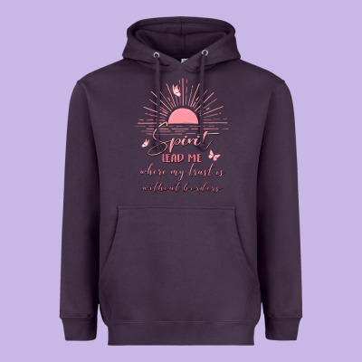 Spririt Religious Quote Heavyweight Hoodie Designed By Maliassmallbusiness