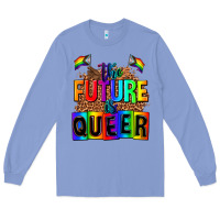 Colony Blue the fuuture is queer Long Sleeve Tee - AdoDesignShop