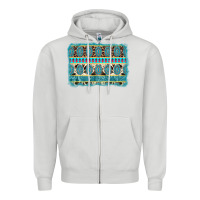 Dove Grey turquoise gemstone background Zipper Hoodie - AdoDesignShop