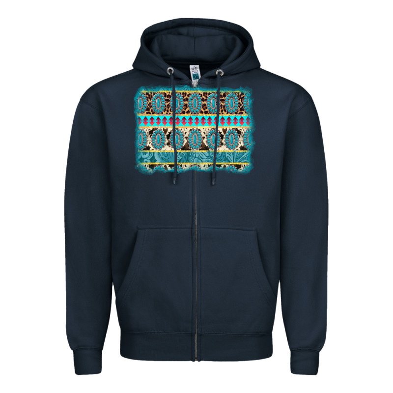 Turquoise Gemstone Background Zipper Hoodie by AdoDesignShop | Teevron