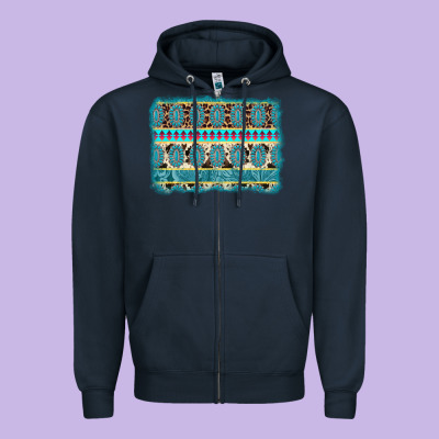 Turquoise Gemstone Background Zipper Hoodie Designed By Adodesignshop