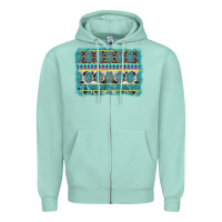 Seafoam turquoise gemstone background Zipper Hoodie - AdoDesignShop
