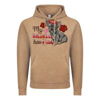 Vintage Coffee my valentine has paws french bulldog Vintage Hoodie - RanaPortraitStore