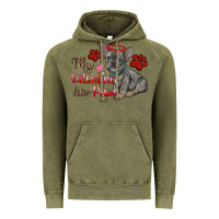 Vintage Olive my valentine has paws french bulldog Vintage Hoodie - RanaPortraitStore