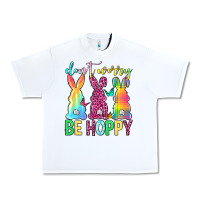 White Don't worry be hoppy Easter Day Urban Heavy Tee - Neo Western