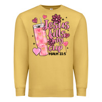 Antique Gold valentine jesus fills my cup Premium Sweatshirt - MaliasSmallBusiness