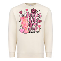 Sandshell valentine jesus fills my cup Premium Sweatshirt - MaliasSmallBusiness