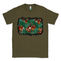 Army Green christmas gift box and leopard background Classic Tee - BundleAndBundleShop