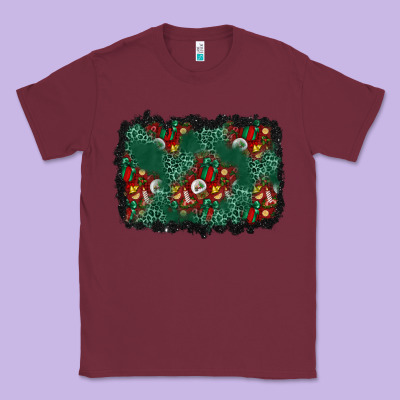 Christmas Gift Box And Leopard Background Classic Tee Designed By Bundleandbundleshop