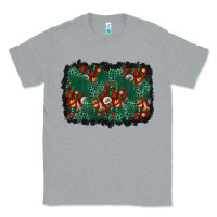 Heather Grey christmas gift box and leopard background Classic Tee - BundleAndBundleShop