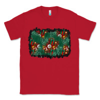 Red christmas gift box and leopard background Classic Tee - BundleAndBundleShop