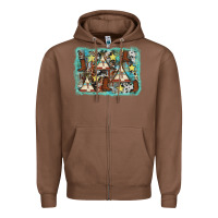 Chestnut tribe tent western background Zipper Hoodie - AdoDesignShop