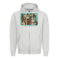 Dove Grey tribe tent western background Zipper Hoodie - AdoDesignShop