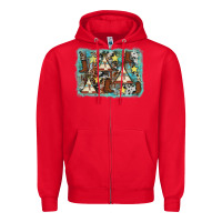 Red tribe tent western background Zipper Hoodie - AdoDesignShop