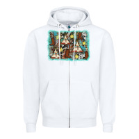 White tribe tent western background Zipper Hoodie - AdoDesignShop