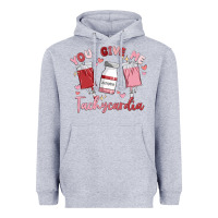 Heather Grey you give me tachycardia Heavyweight Hoodie - MaliasSmallBusiness
